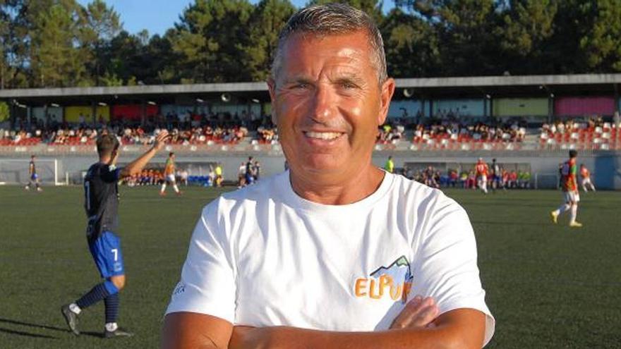 Toño Camba, durante un partido de pretemporada en el Novo Municipal.