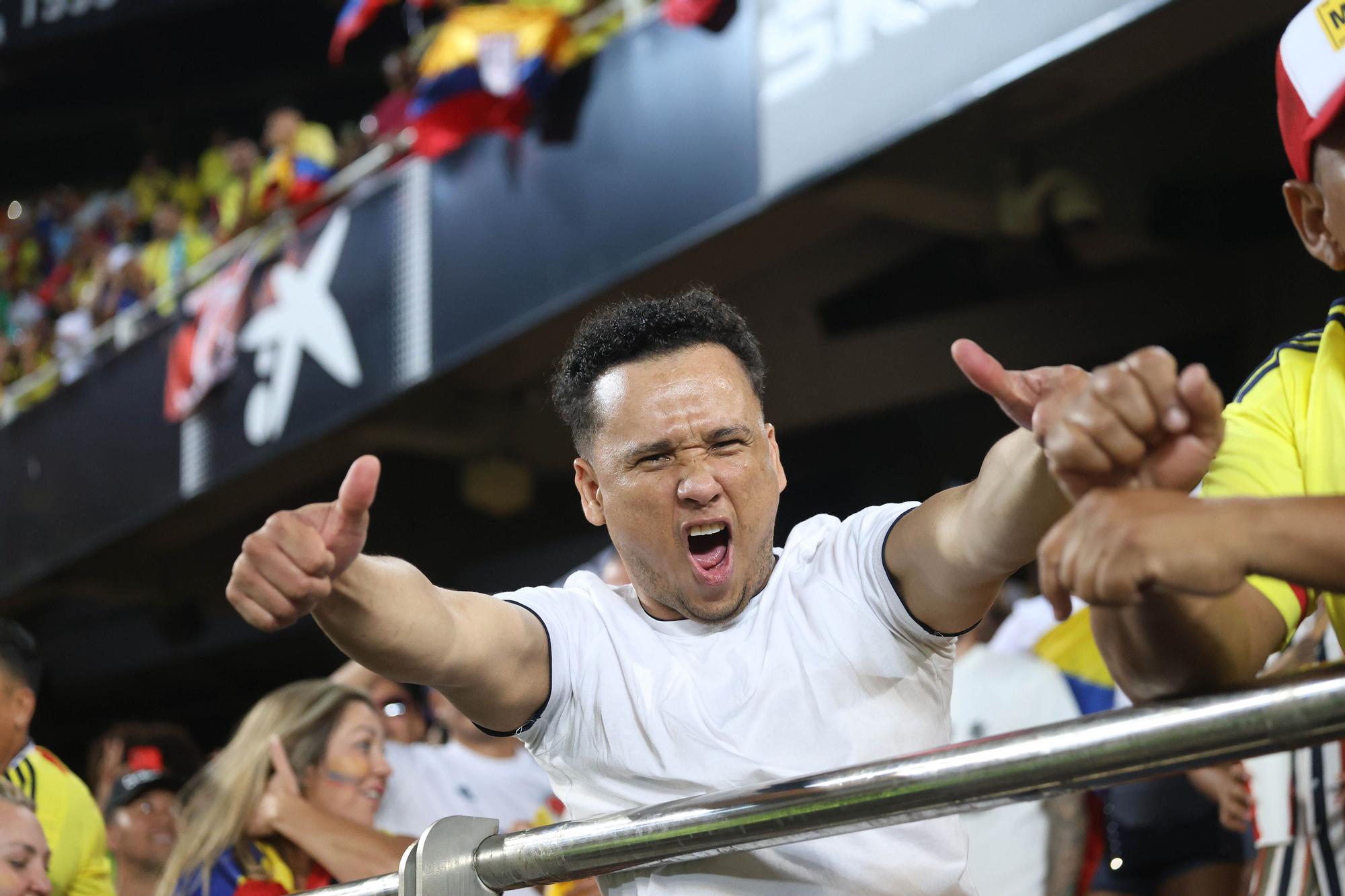 Colombia tiñó de amarillo las gradas de Mestalla