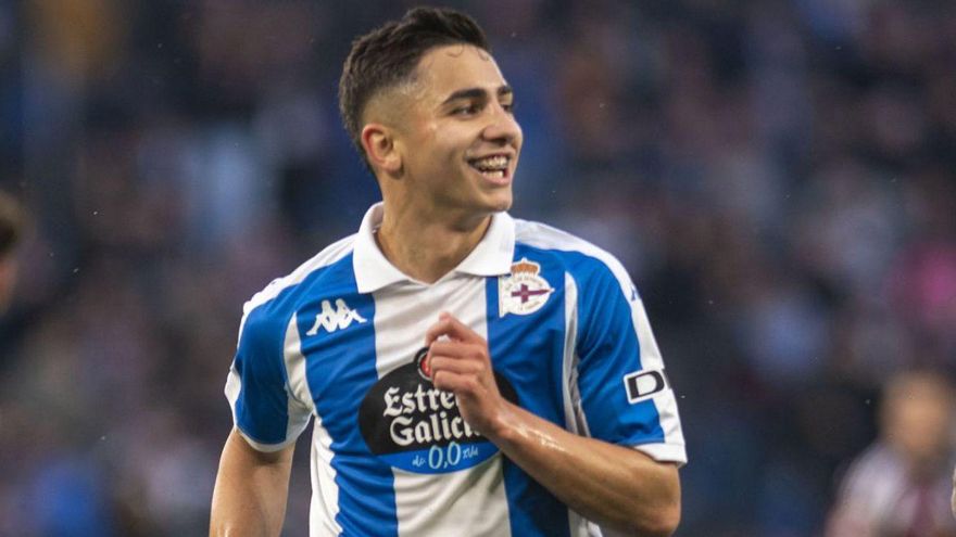 Yeremay Hernández celebra un gol esta temporada en Riazor. | Casteleiro/Roller Agencia