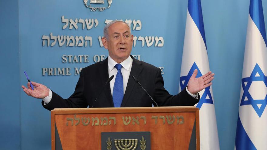 El primer ministre Benjamin Netanyahu anuncia un acord de pau per establir llaços diplomàtics, entre Israel i els Emirats Àrabs Units, durant una conferència aquest dijous 13 d&#039;agost de 2020