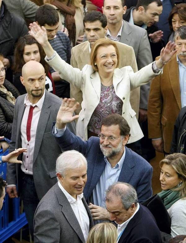 Las imágenes del mitin de la coalición PP-PAR en Zaragoza