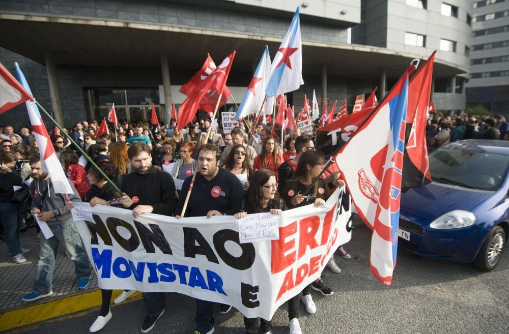 Paros en Extel A Coruña contra el ERE para 205 empleados