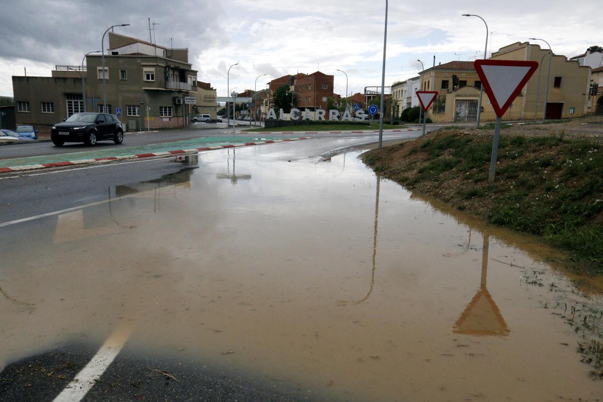 El municipio de Alcarràs, afectado por las lluvias en una foto de archivo El municipio de Alcarràs, afectado por las lluvias en una foto de archivo