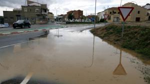El municipio de Alcarràs, afectado por las lluvias en una foto de archivo