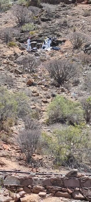 Hallan un cadáver en una cueva de Mogán.