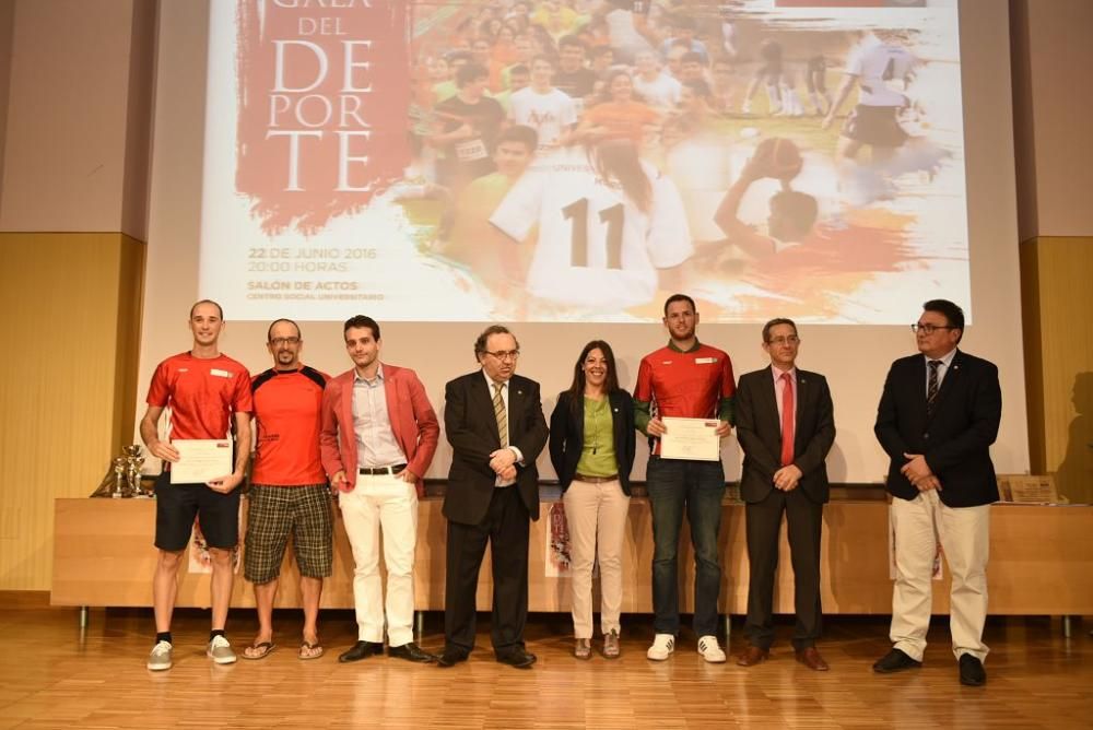 La Universidad de Murcia reconoce a sus mejores deportistas en su primera gala de fin de curso