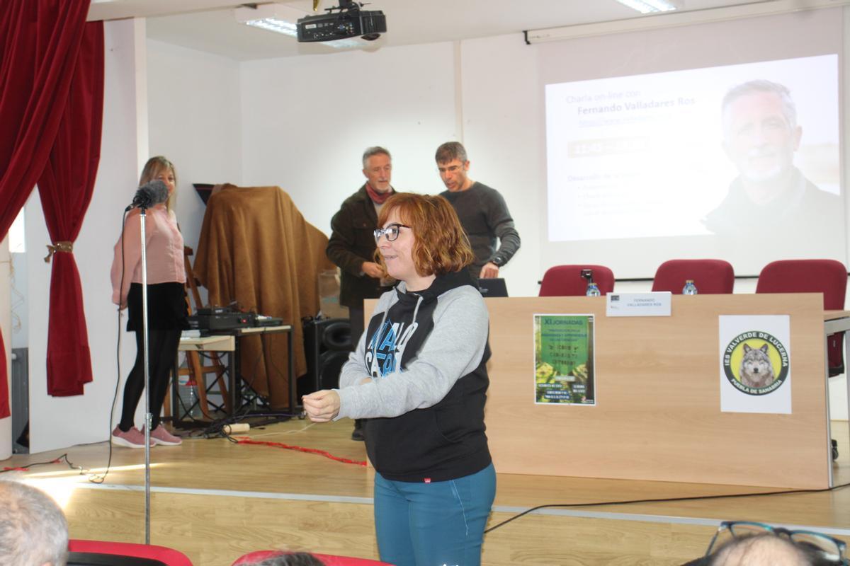 Fernando Valladares en el IES Valverde de Lucerna de Puebla de Sanabria