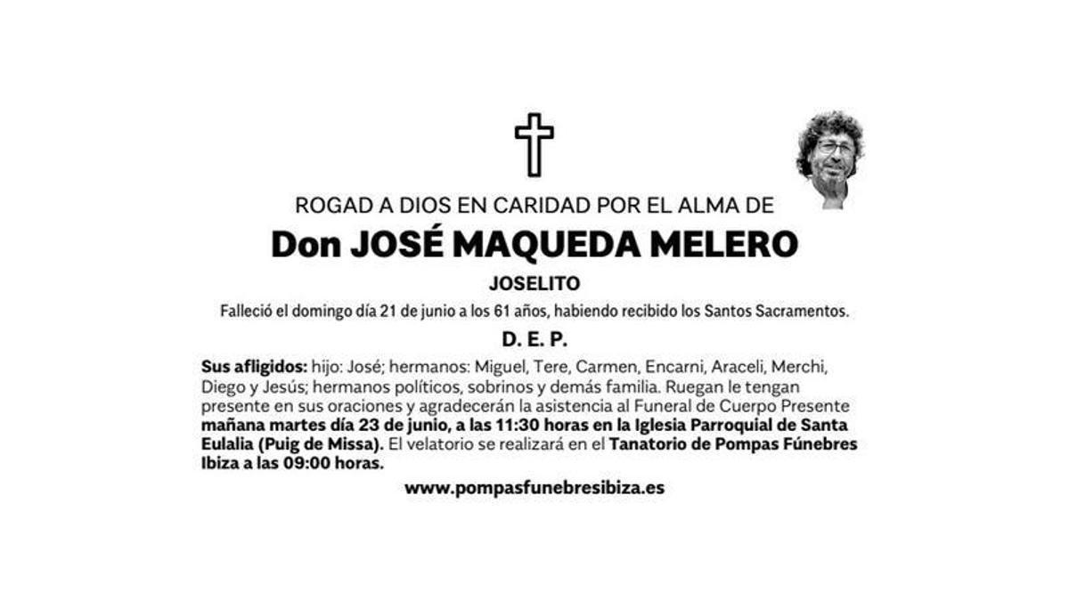 Esquela José Maqueda Melero