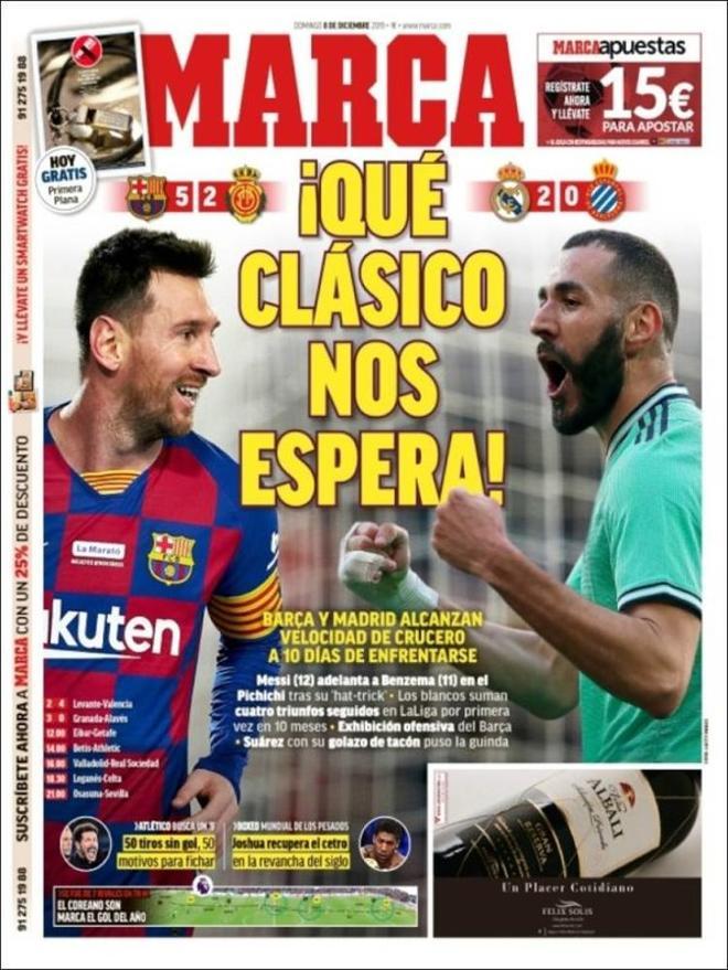 Portada de Marca del domingo 8 de diciembre