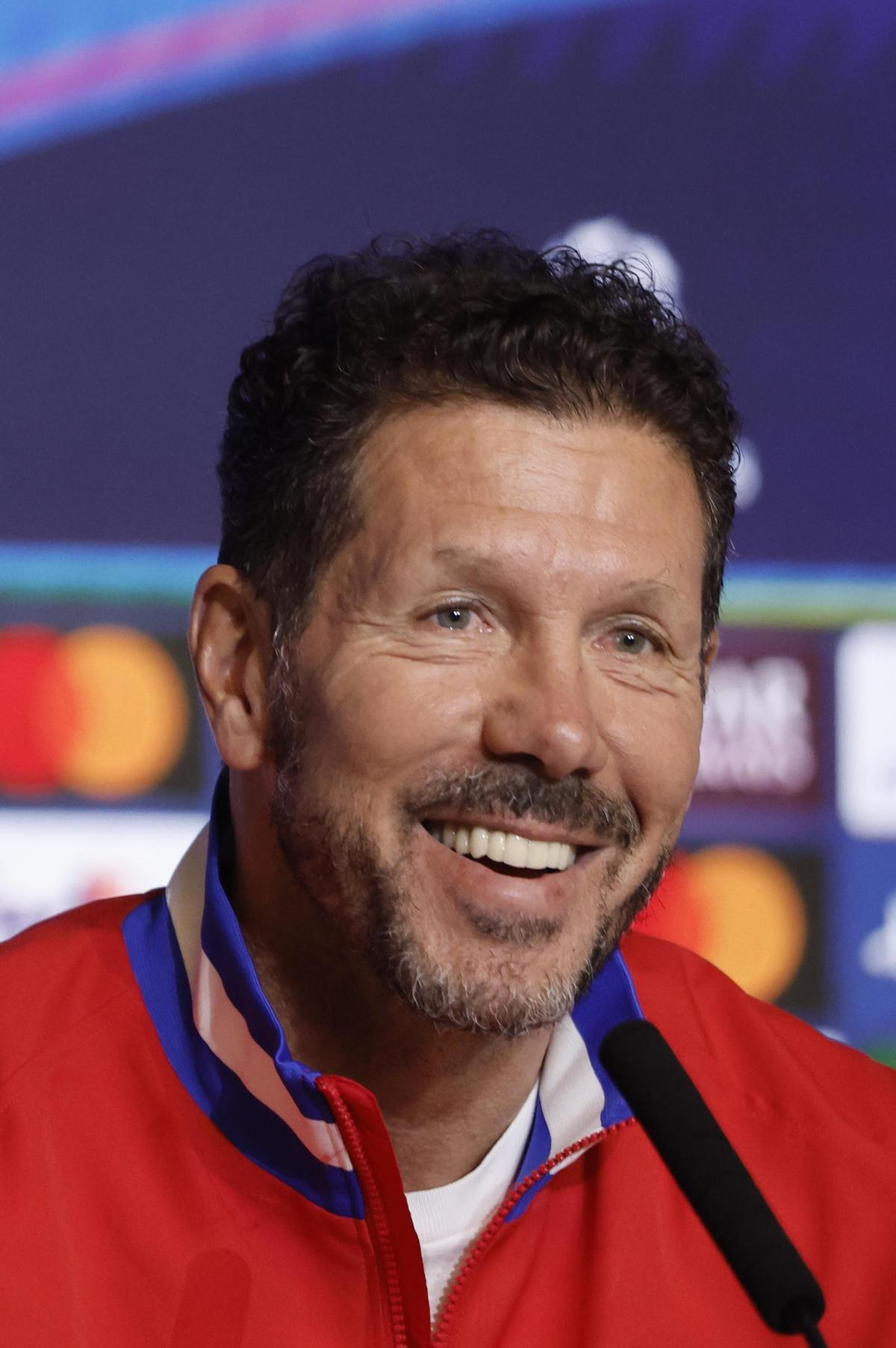 Simeone durante la rueda de prensa