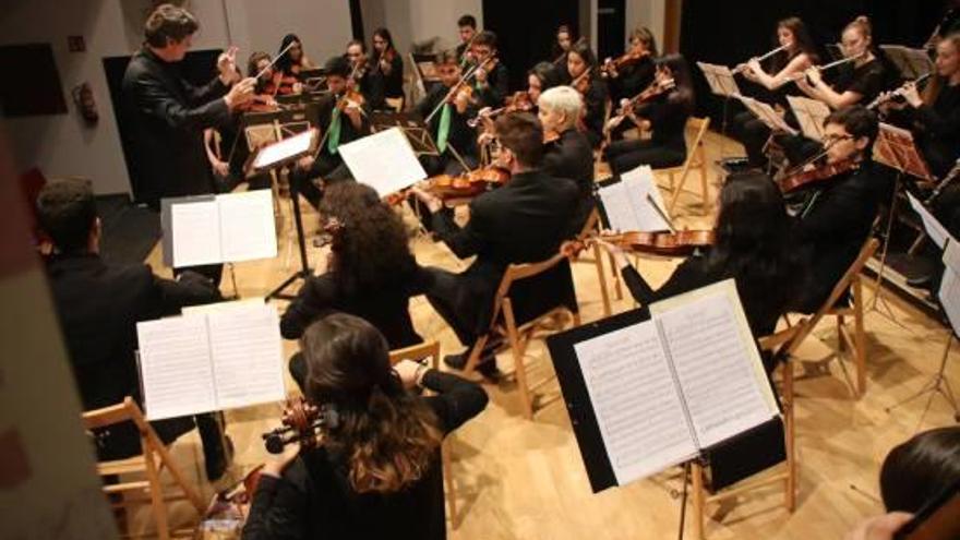 La Orquesta Filarmónica de la Universidad de Alicante, en una de sus actuaciones.