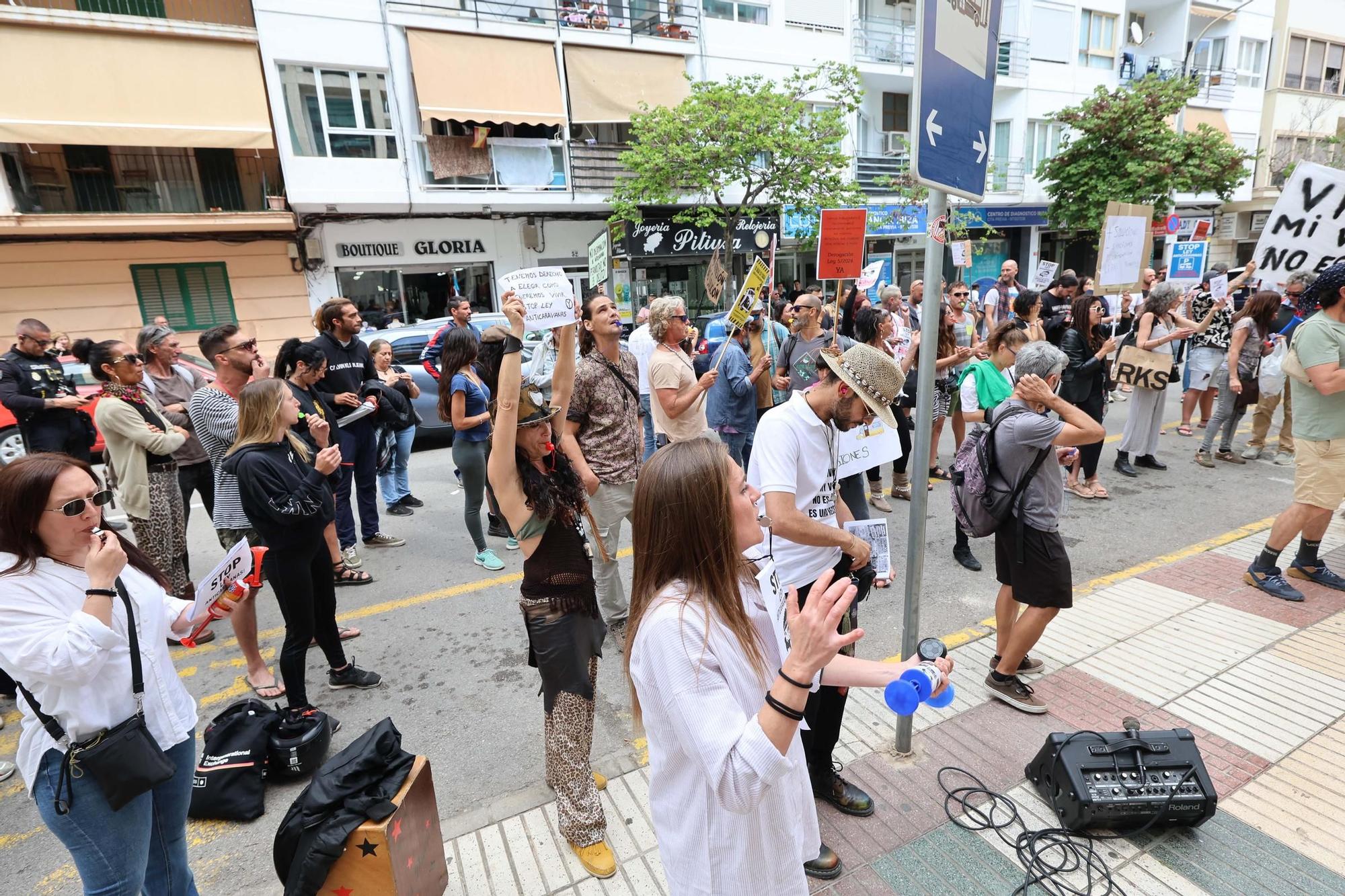 Nueva manifestación de caravanistas en Ibiza