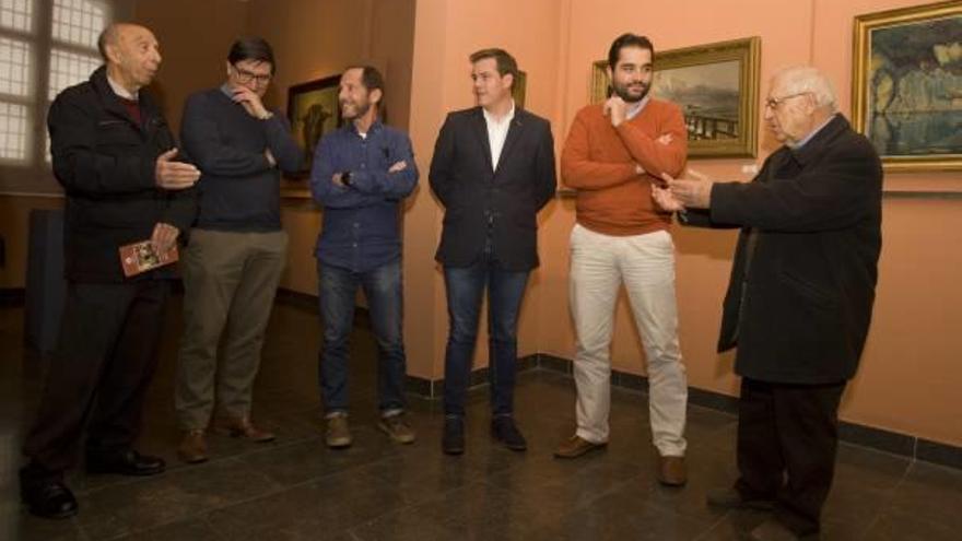 Anrubia, Blesa, Velasco, el alcalde, el edil de Cultura y Marzal, ayer en la inauguración.