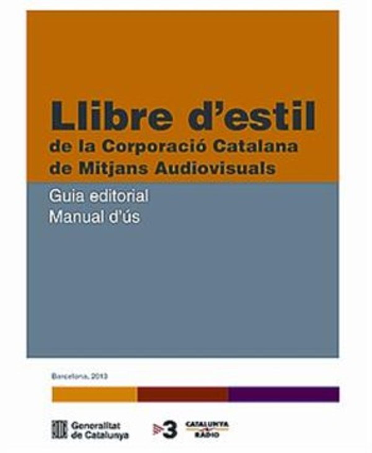 Portada del llibre d’estil. Portada del llibre d’estil.