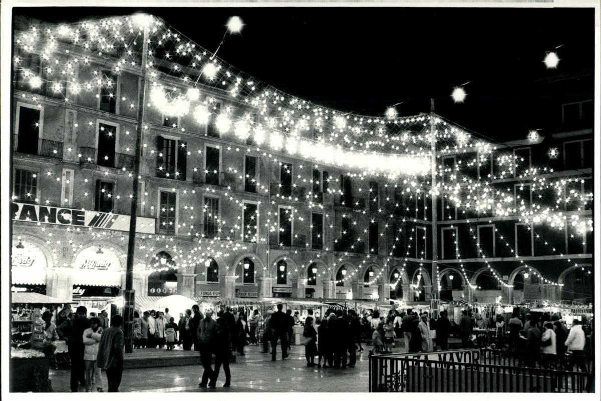 Así eran antes la luces de Navidad de Palma