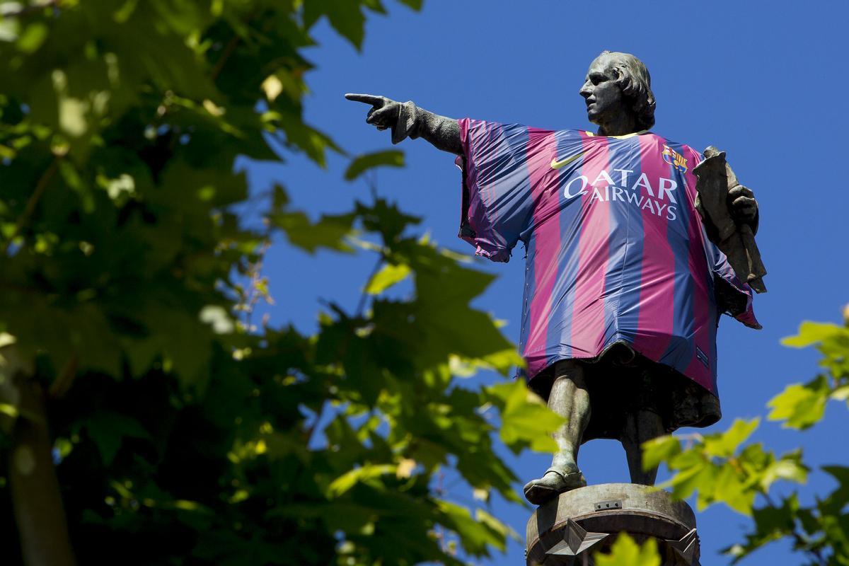 Colón, vestido con la camiseta del Barça, en una imagen de mayo del 2013.