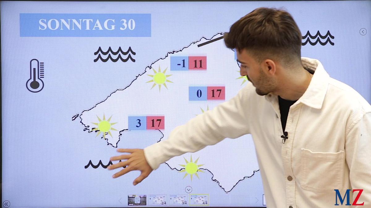 MZ-Wettermann Duncan Wingen bei seiner Vorhersage für das Wochenende vom 28. bis 30. Januar 2022