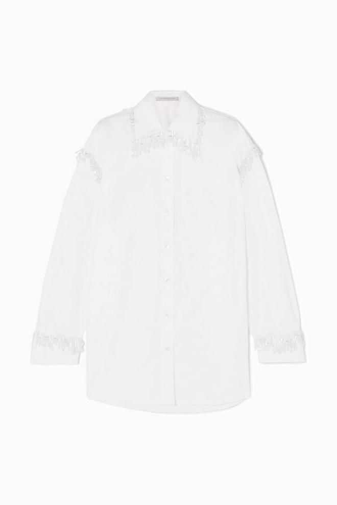 Camisa con flecos, de Christopher Kane