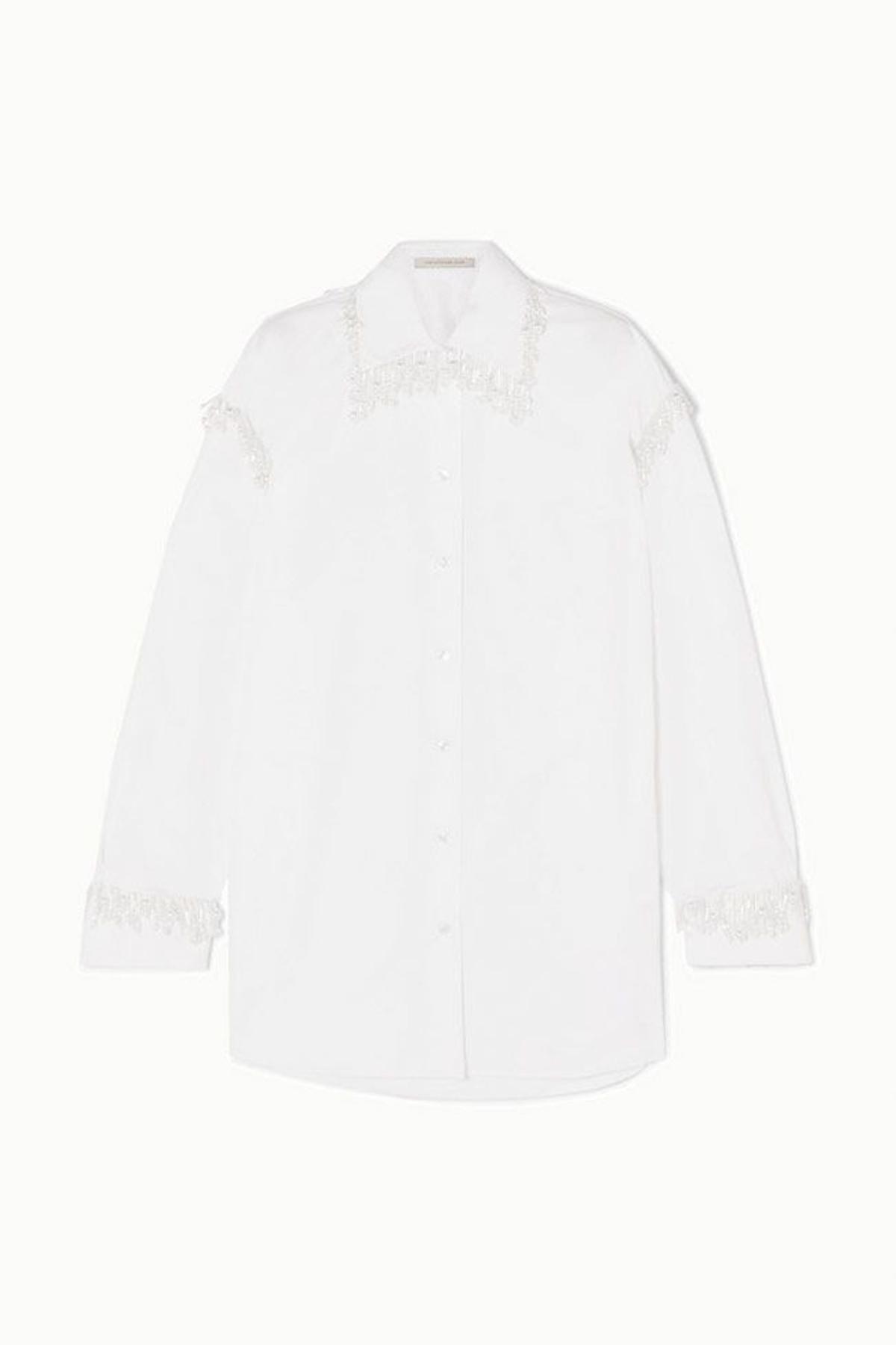Camisa con flecos, de Christopher Kane
