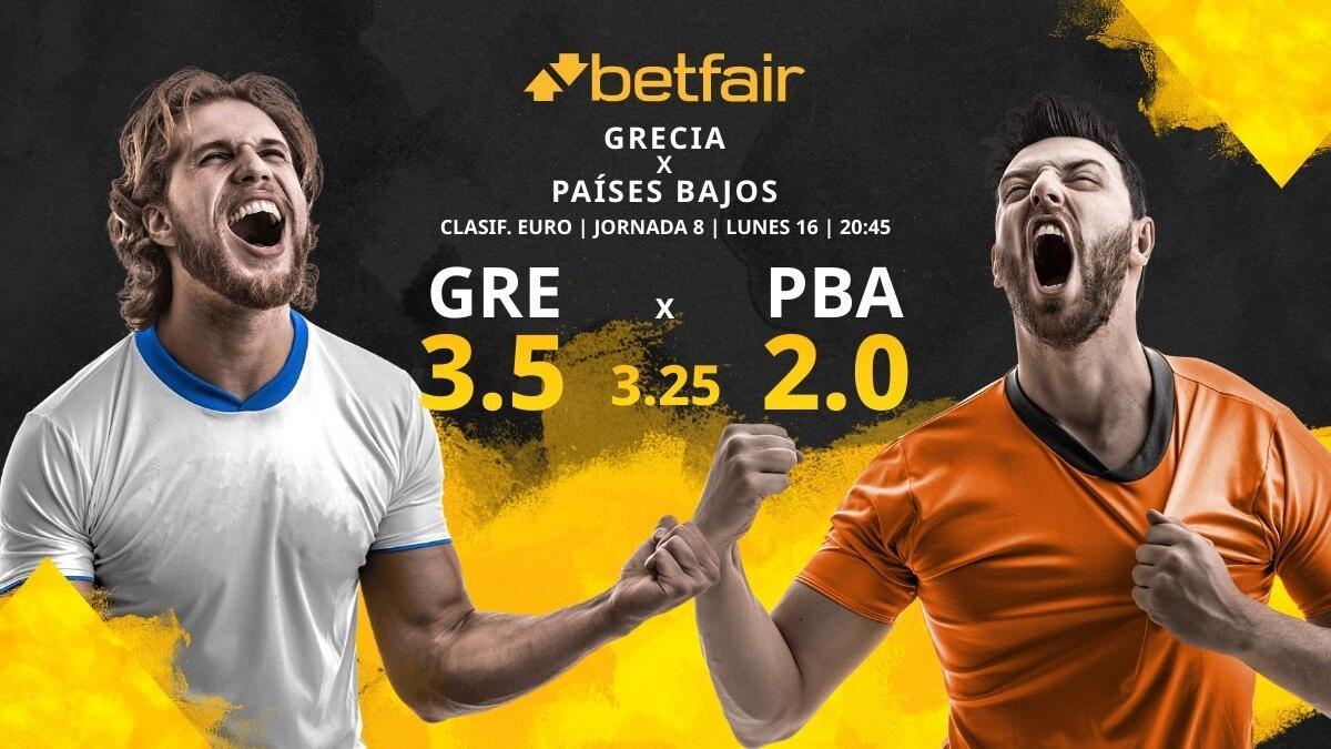 Grecia vs. Países Bajos: horario, TV, estadísticas, clasificación y pronósticos