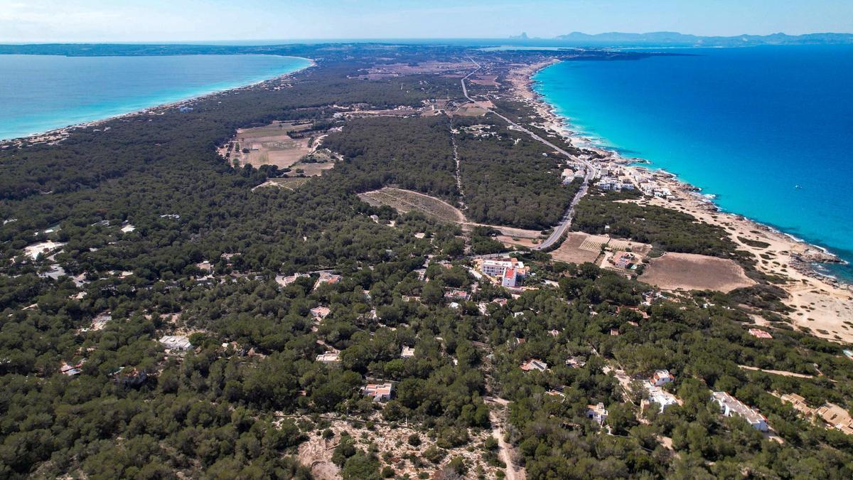 Vista aérea de Formentera.