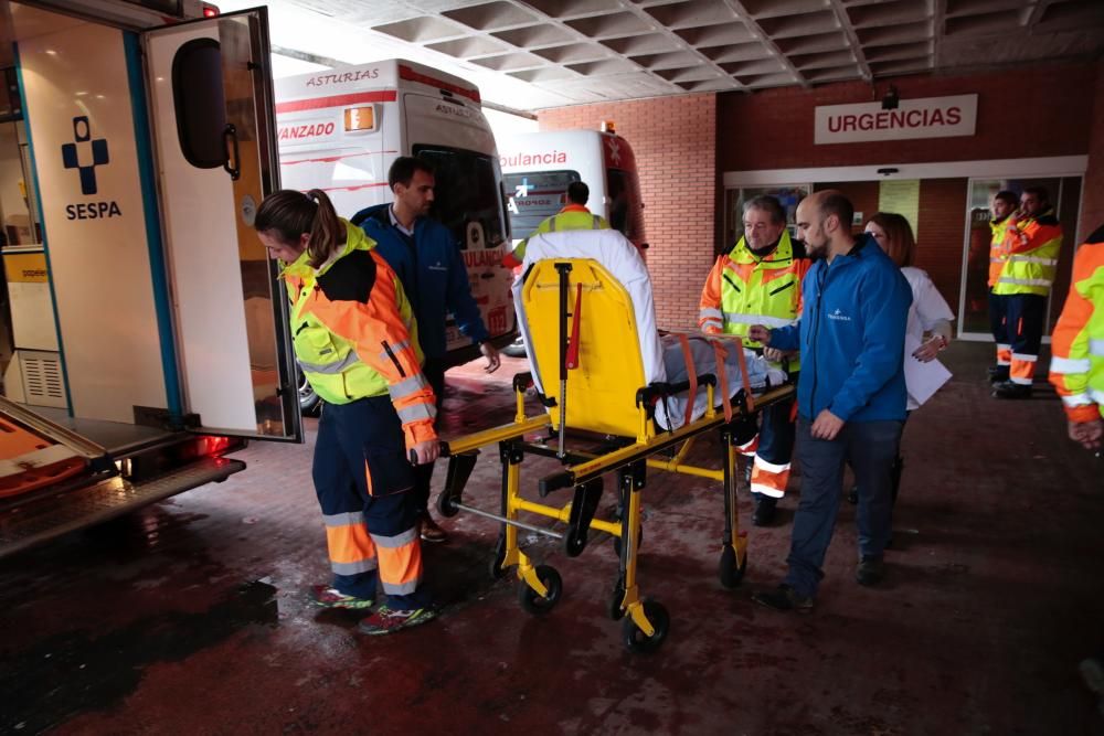 "Temporal en Asturias: El hospital de Arriondas, d