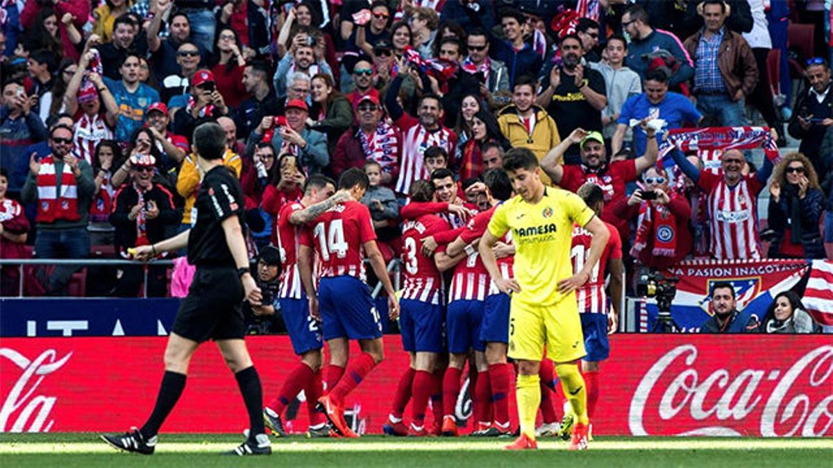 El Atlético se empeña en la liga y bate al Villarreal en el Wanda