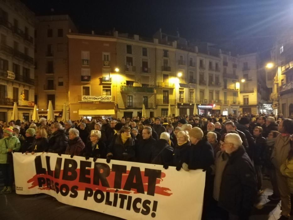 Concentració a Manresa contra l'empresonament de Junqueras, Forn i els Jordis