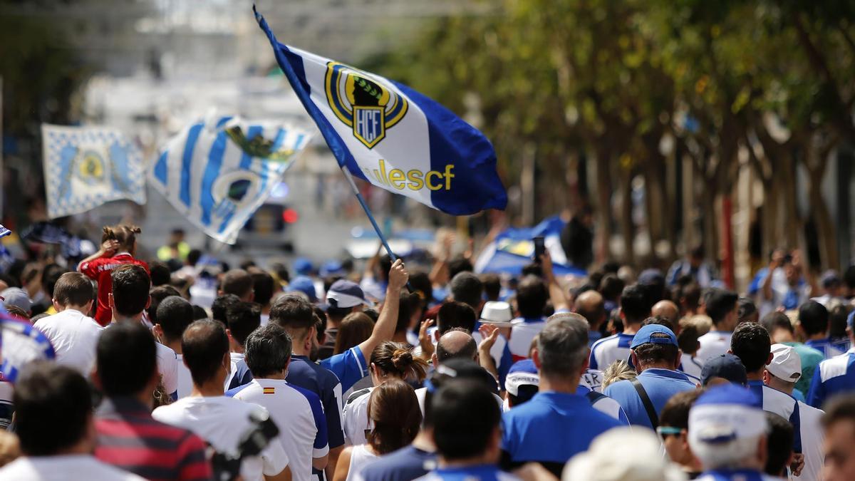 La afición del Hércules, en la calle