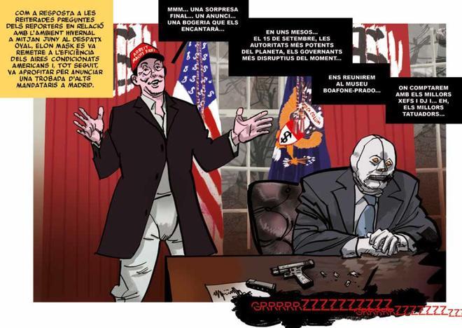 Escena en el Despacho Oval de Droga a la Lluna.