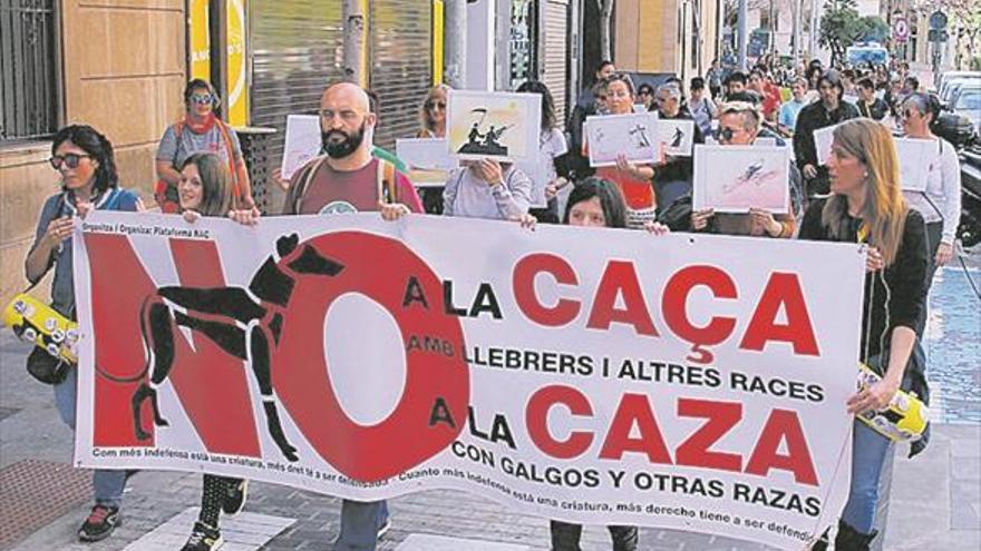 Los manifestantes se dejaron ver por las calles del centro de Castelló.