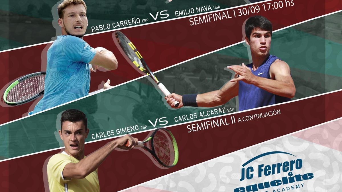 El cartel del torneo de exhibición que reunirá a los pupilos de Juan Carlos Ferrero