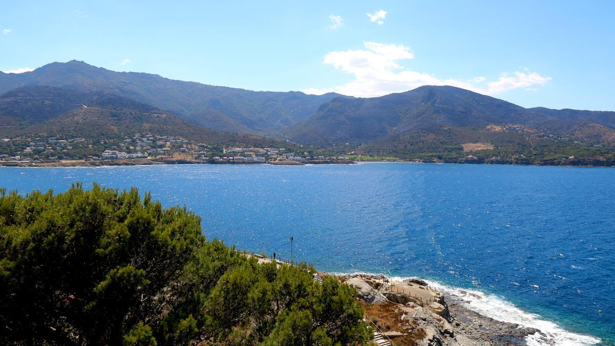 La zona cremada per l&#039;incendi vista des d&#039;el Port de la Selva.