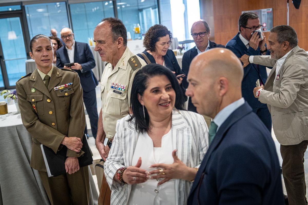 Asistentes al II Foro Prensa Ibérica sobre Paz y Seguridad en Europa.