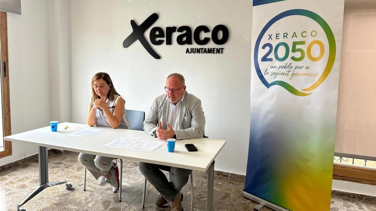 Una imagen de la presentación del proyecto con el alcalde de Xeraco a la cabeza