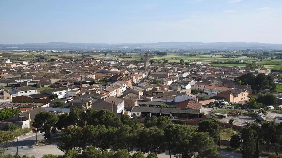 Imagen aérea de Villamayor de Gállego.