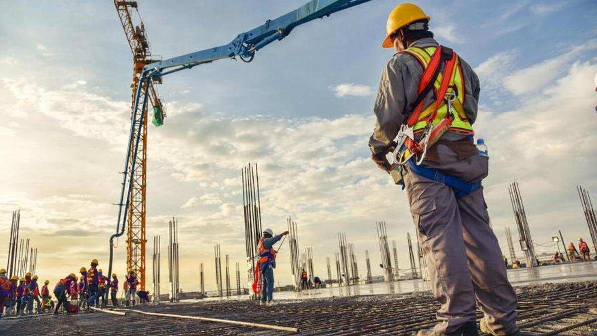 Un trabajador en una obra.