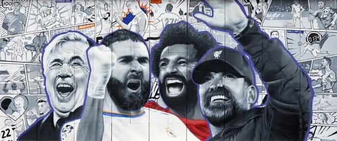 El increíble mural que preside el Stade de France para la final de la Champions