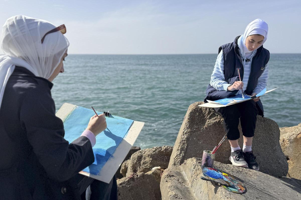 Pintoras puerto de Gaza