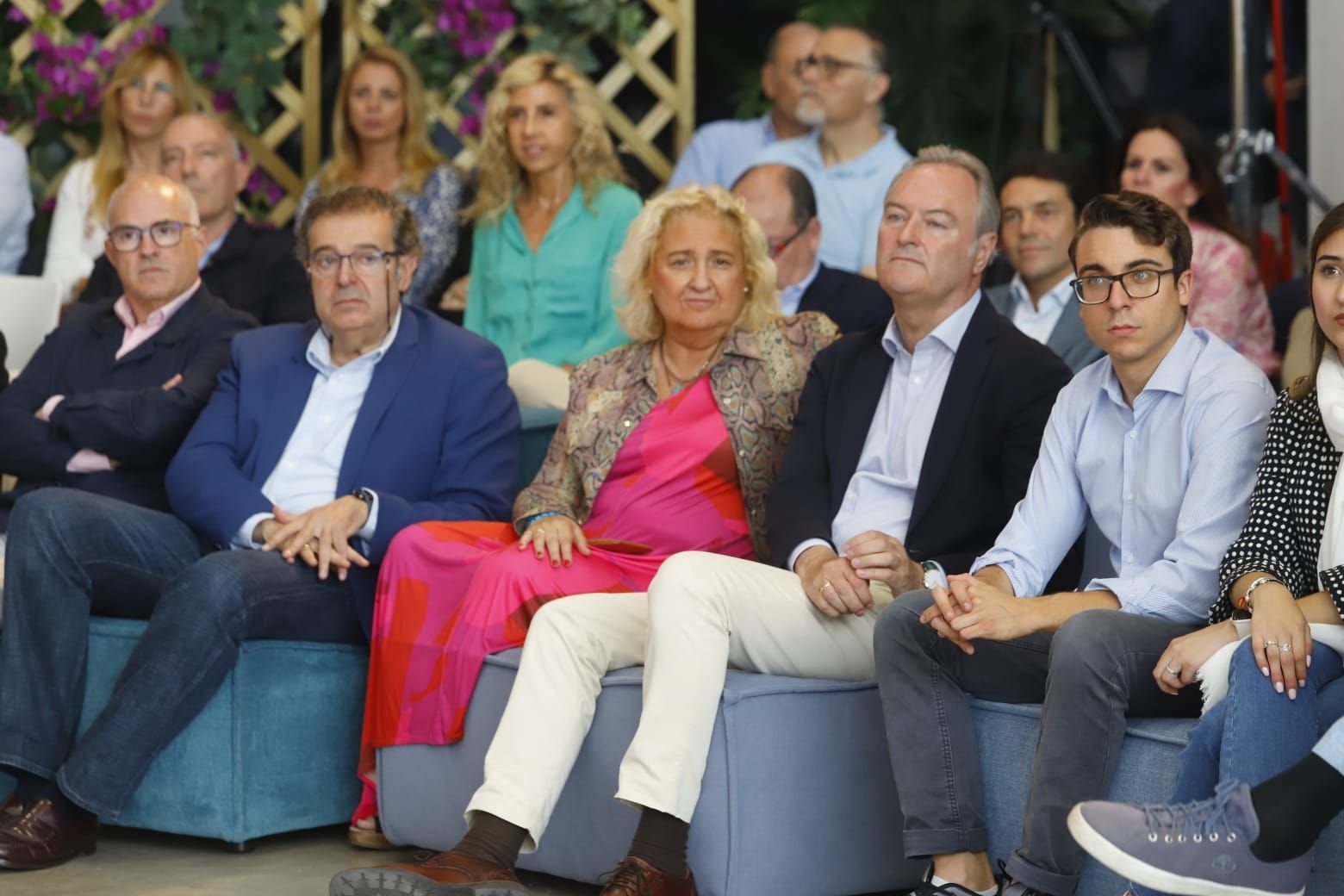 Núñez Feijóo, Mazón y Catalá en el acto del PP en la Marina de València