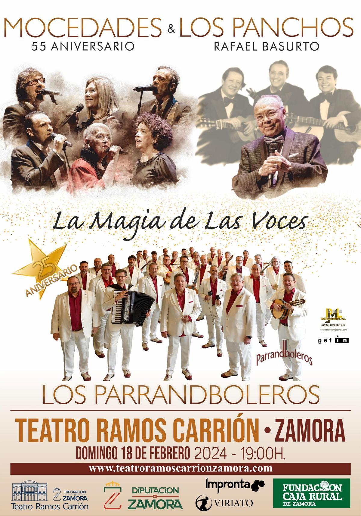 Concierto en Zamora de Mocedades, Los Panchos y los Parrandboleros