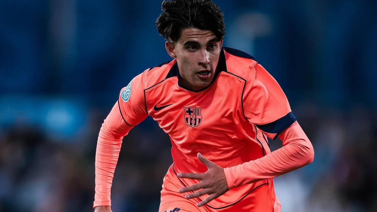 Toni Fernández, durante un partido del Barça Atlètic