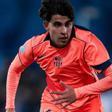 Toni Fernández, durante un partido del Barça Atlètic