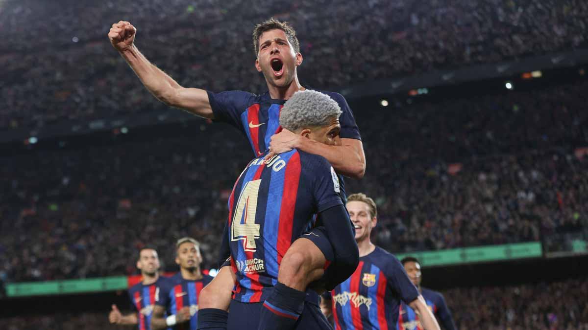 La alegría de Sergi Roberto tras el gol en el último clásico de Liga
