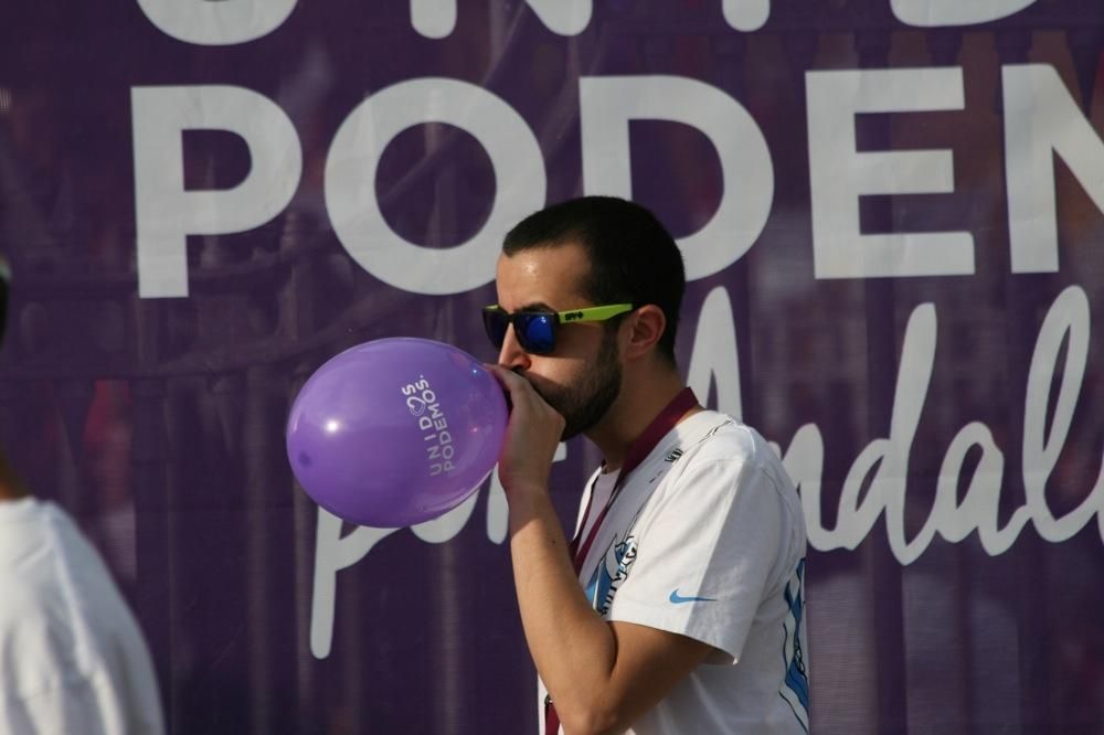 26J: Mitin de Unidos Podemos en la plaza de la Merced