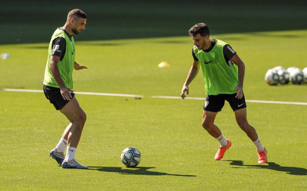 Primer entrenamiento de grupo del Málaga CF