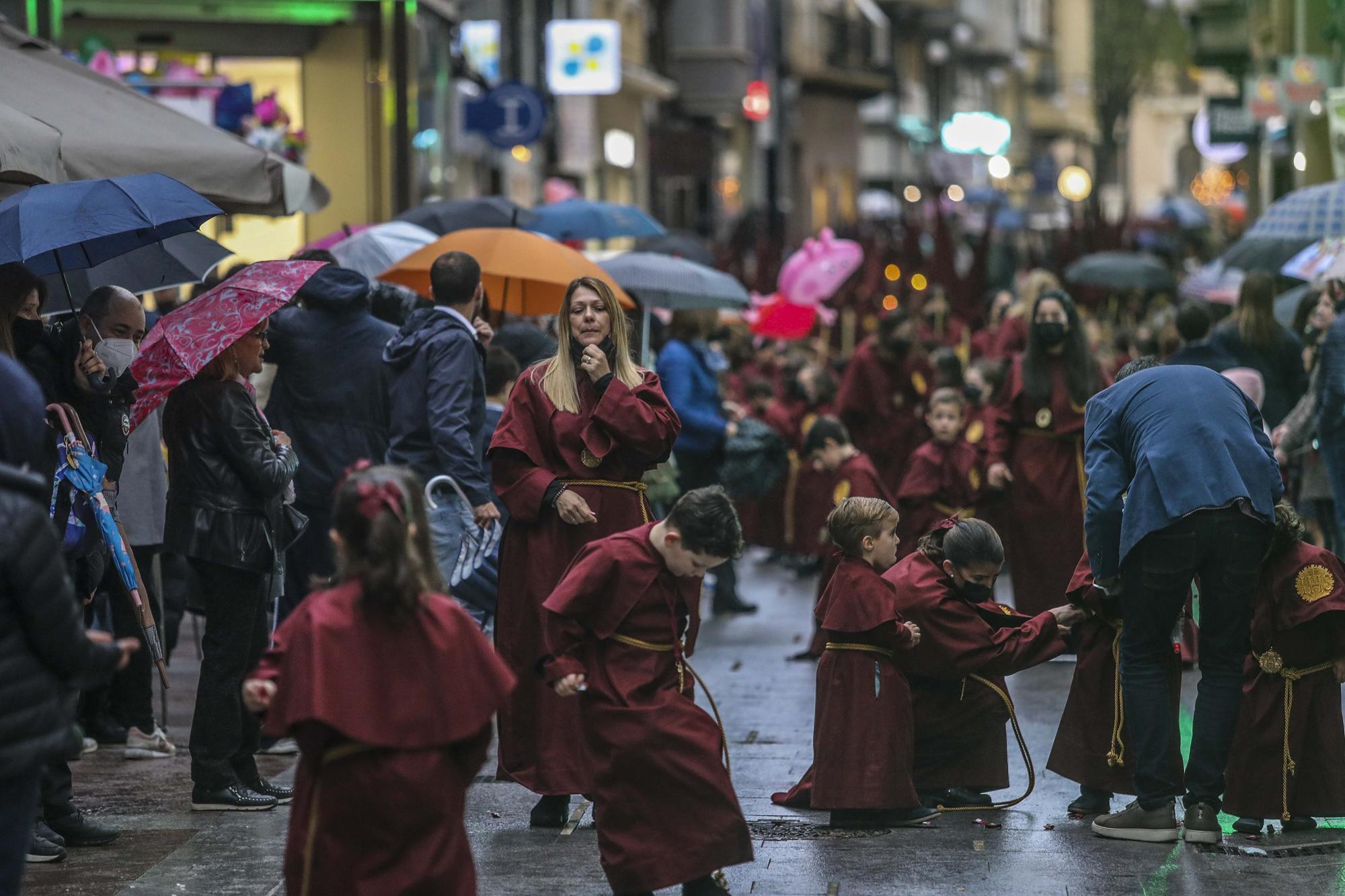 Elche Procesiones Miercoles Santo:Procesion de las Jesuitinas,Cristo del Amor Salesianos,Misa Mare de Deu de les Bombes,Nuestro Padre Jesus Rescatado.