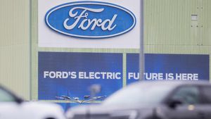 La insignia de Ford en una planta europea, en una imagen de archivo.