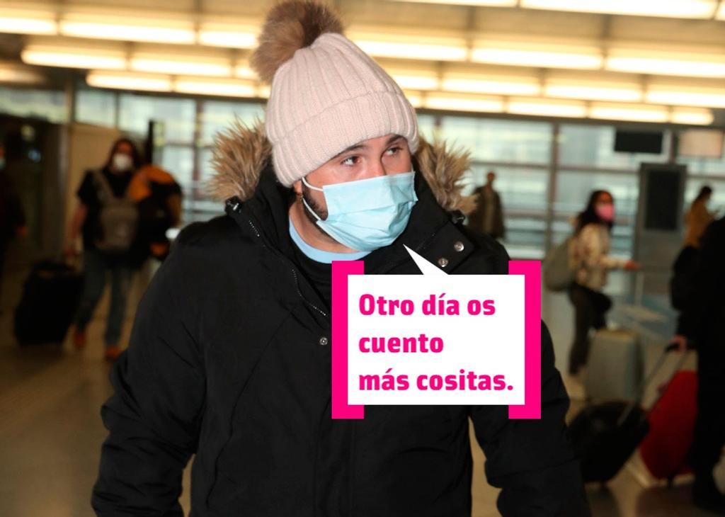 Kiko Rivera llegando a Madrid en medio de la disputa judicial con Isabel Pantoja