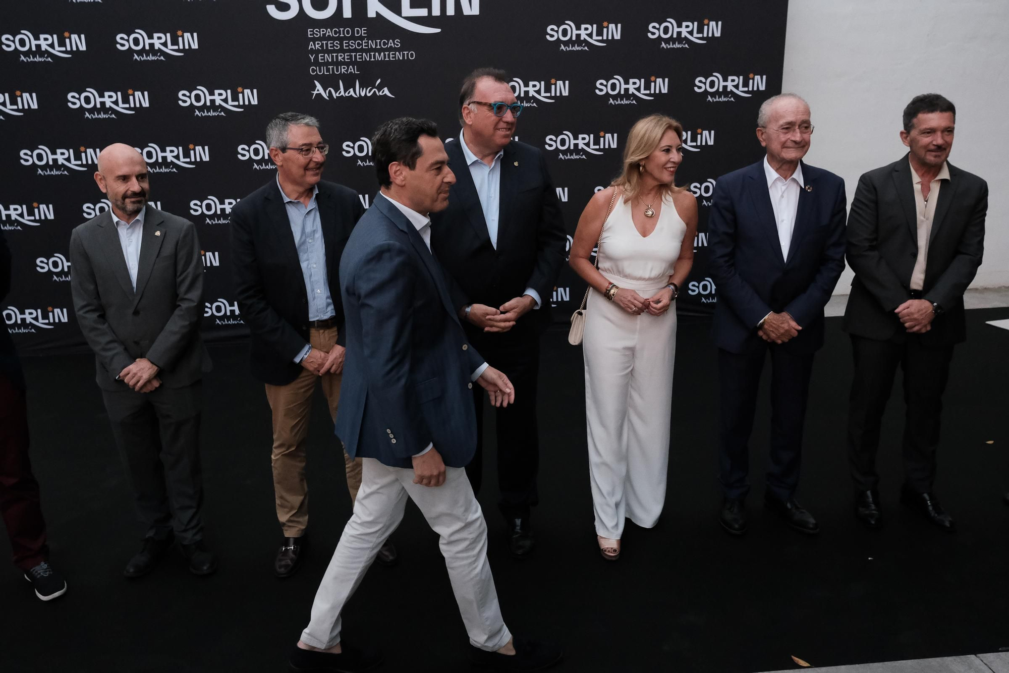 Photocall de la inauguración de Sohrlin Andalucía, el nuevo proyecto de Antonio Banderas y Domingo Sánchez de una escuela de artes escénicas.